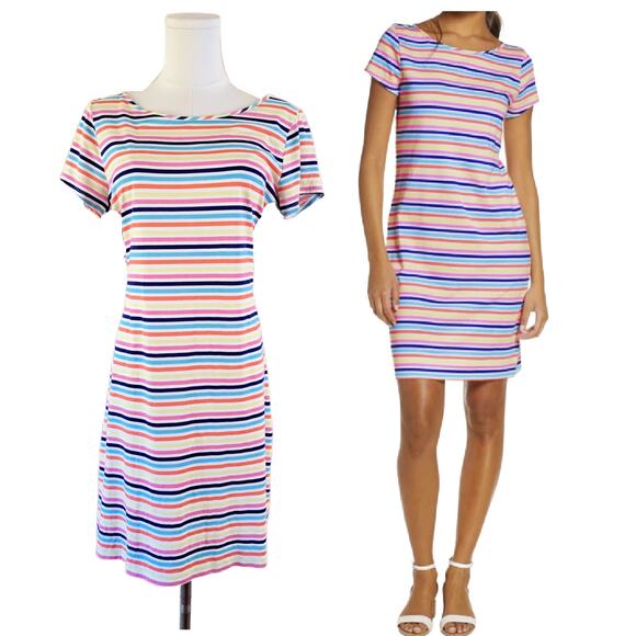 Lilly Pulitzer Dresses & Skirts - LILLY PULITZER Marlowe T-shirt Mini Dress Medium Island Stripe Multi Shift